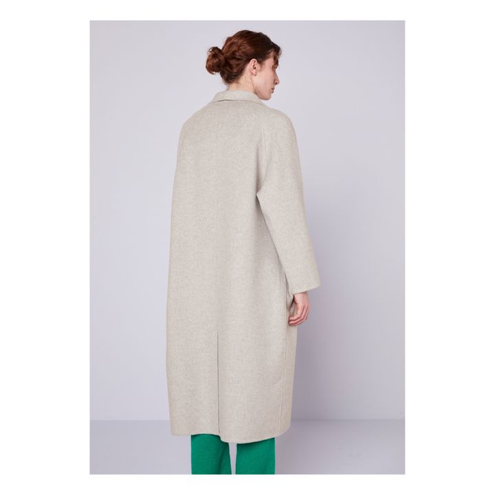 Dadoulove Ample Long Wool Coat | Gris jaspeado claro- Imagen del producto n°5