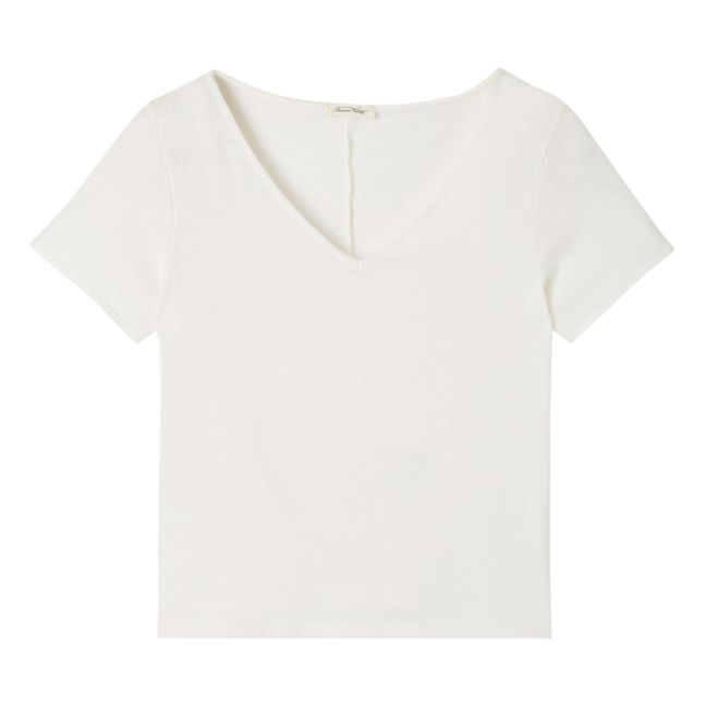 T-Shirt V-Ausschnitt Aksun | Weiß