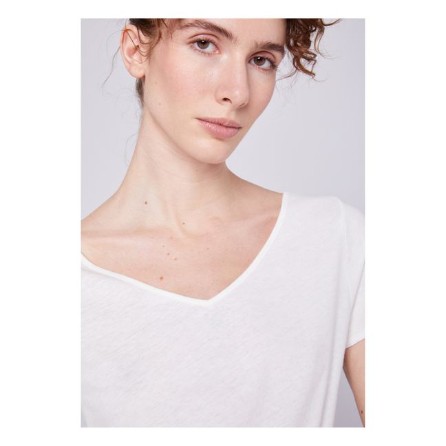 Aksun V-Neck T-Shirt | Bianco