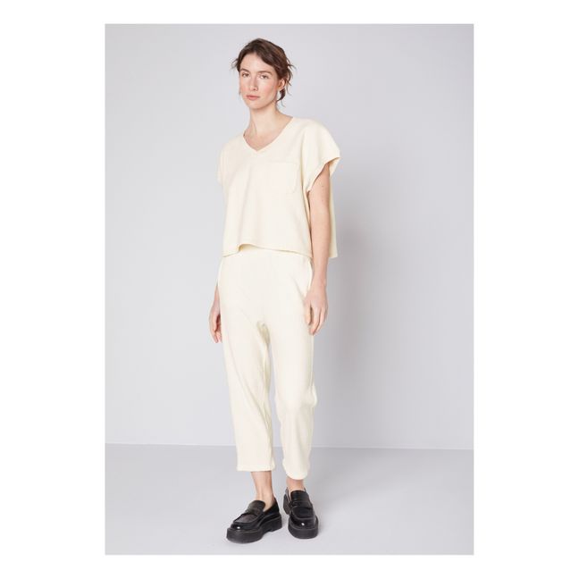 Bobypark Organic Cotton V-Neck T-Shirt | Crudo