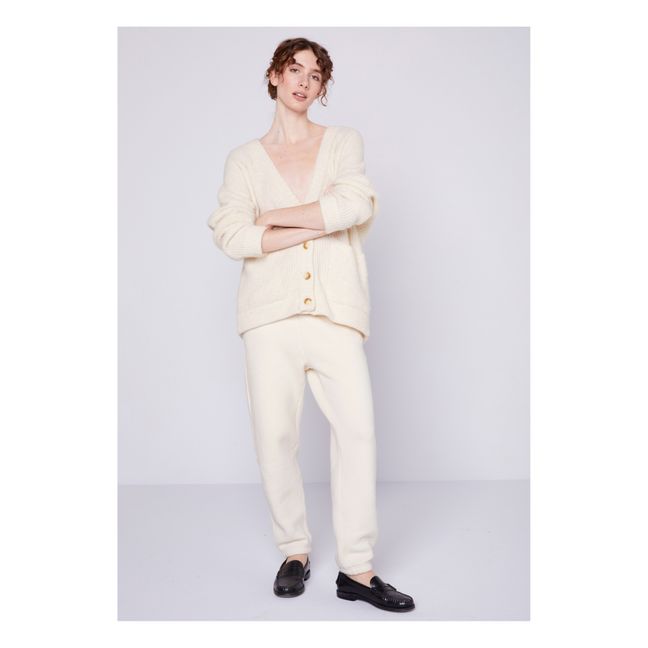 Cardigan East Alpaga | Ecru chiné