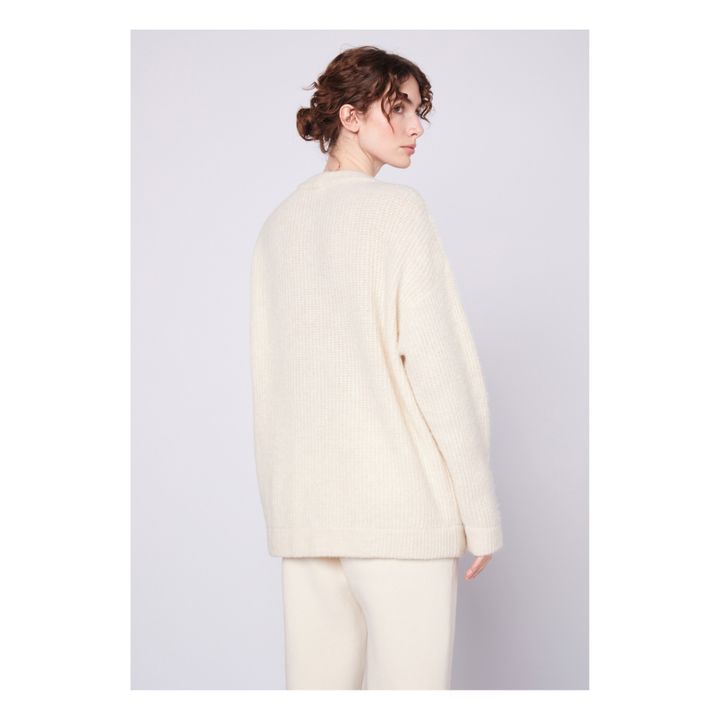 Cardigan East Alpaga | Ecru chiné- Image produit n°5