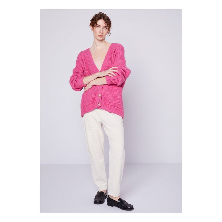 Cardigan East Alpaga | Magenta- Image produit n°1