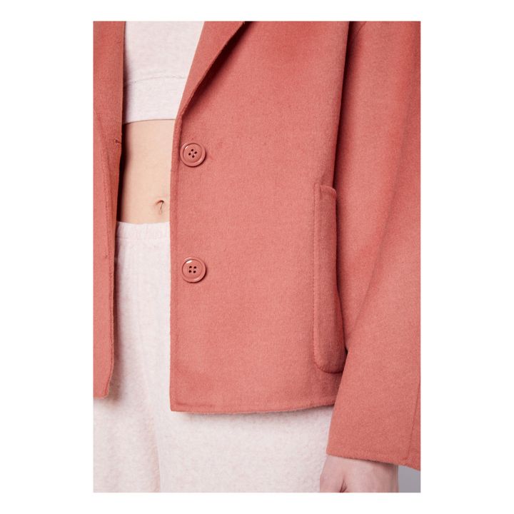 Dadoulove Short Wool Coat | Rosa Litchi- Imagen del producto n°4