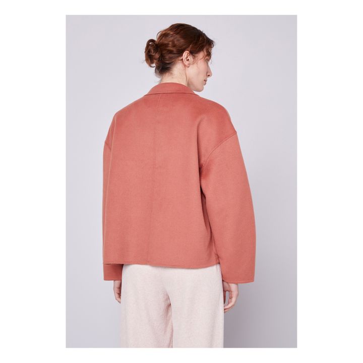 Dadoulove Short Wool Coat | Rosa Litchi- Immagine del prodotto n°5