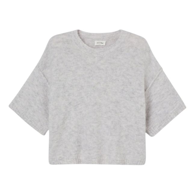 East Alpaca Short Sleeved Sweater | Grigio chino chiaro