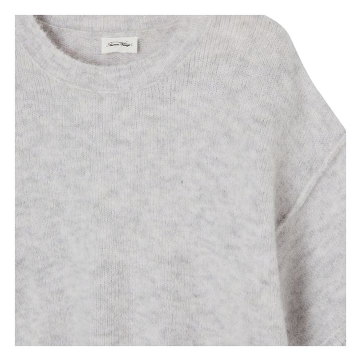 East Alpaca Short Sleeved Sweater | Gris jaspeado claro- Imagen del producto n°3