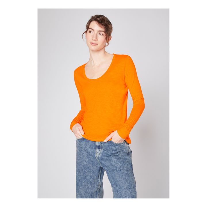 Jacksonville Long Sleeve U-Neck T-Shirt | Naranja- Imagen del producto n°2