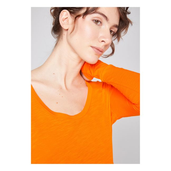 Jacksonville Long Sleeve U-Neck T-Shirt | Naranja