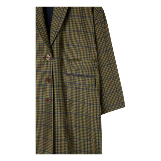 Nelabird Tartan Wool Coat | Marrone