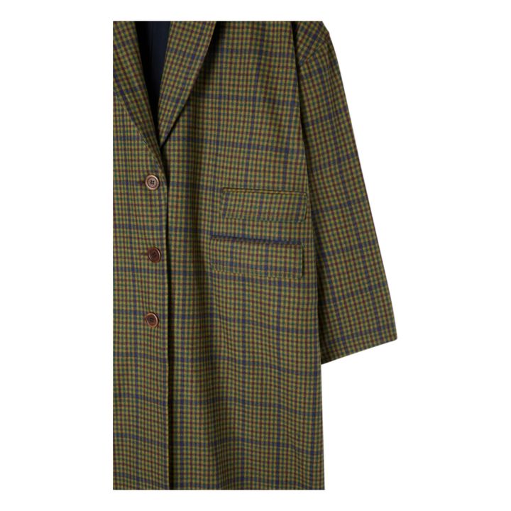 Nelabird Tartan Wool Coat | Marrón- Imagen del producto n°4