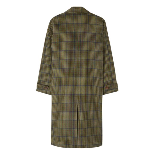 Nelabird Tartan Wool Coat | Brown