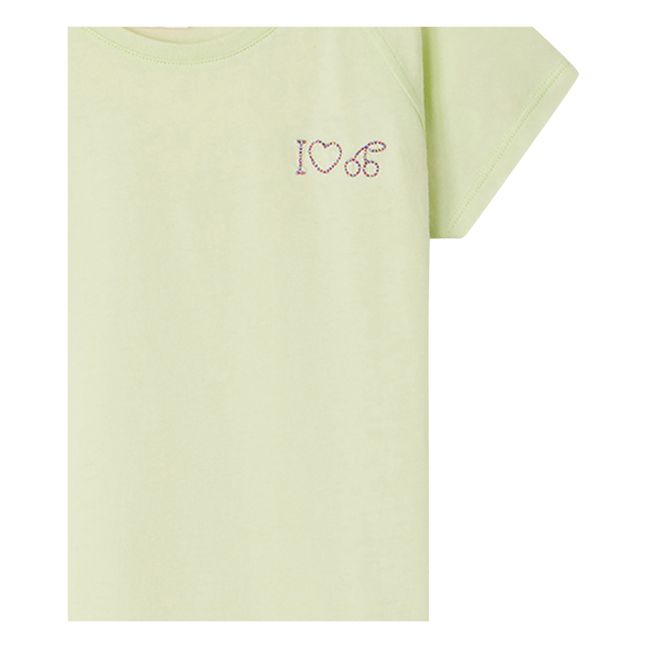 Asmae Embroidered T-Shirt | Wassergrün