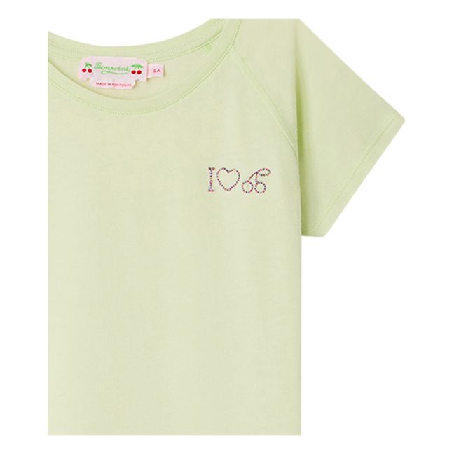 T-Shirt Brodé Asmae | Verde agua