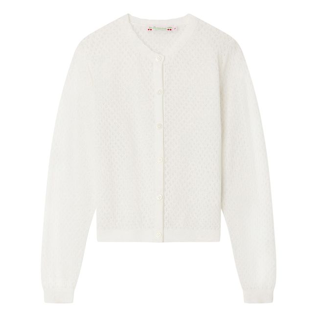 Clarisse Linen and Cotton Cardigan | White