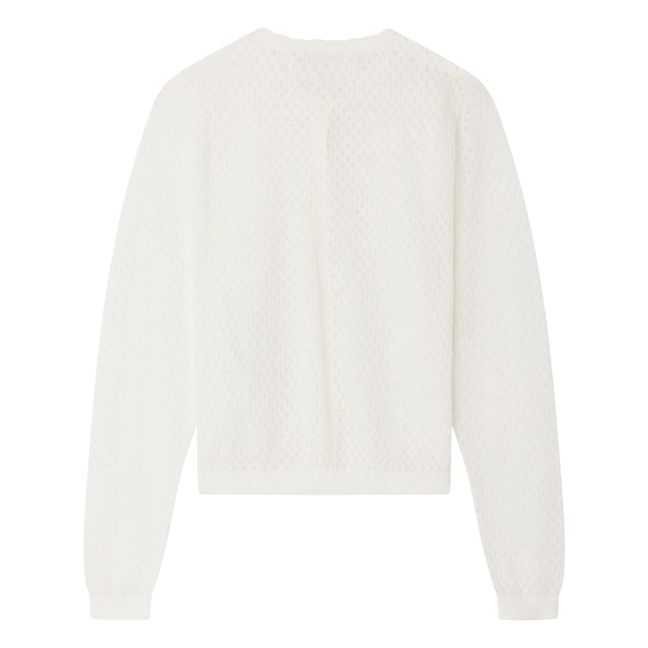 Clarisse Linen and Cotton Cardigan | Bianco