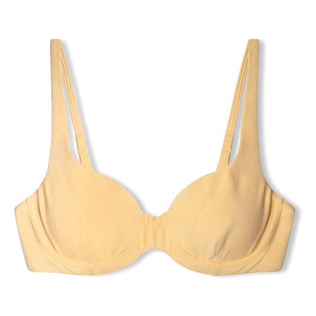 Butter Terry Cloth Bikini Top | Yellow