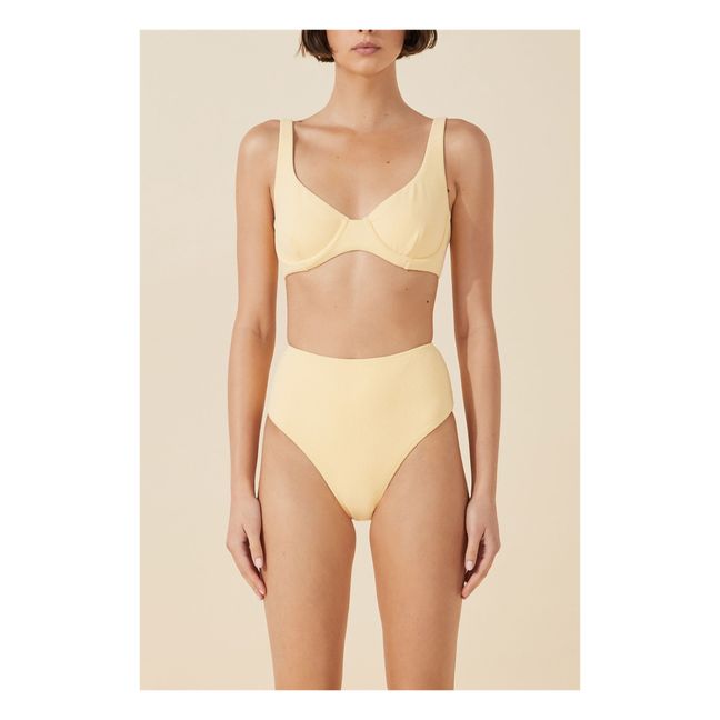 Butter Terry Cloth Bikini Bottom | Yellow