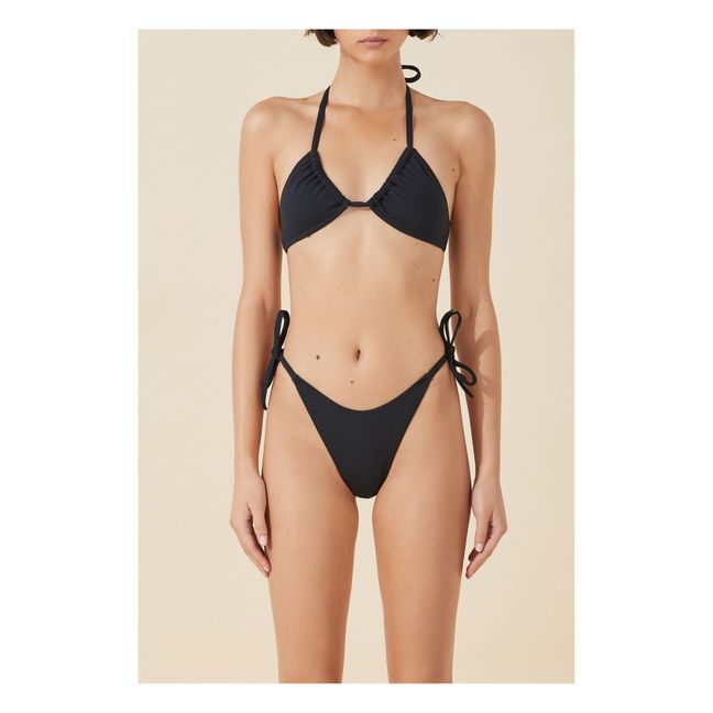 Slip bikini con fiocco | Nero