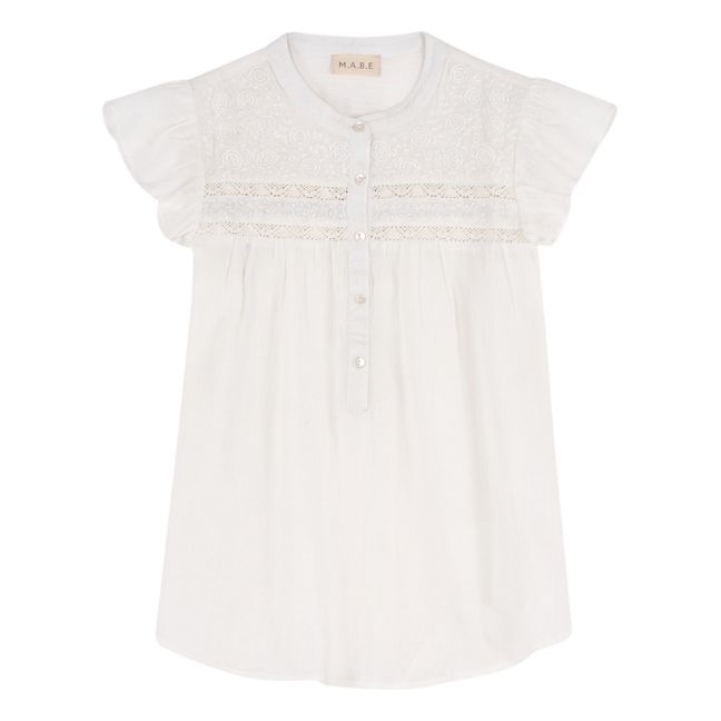Tali Embroidered Top | Blanco