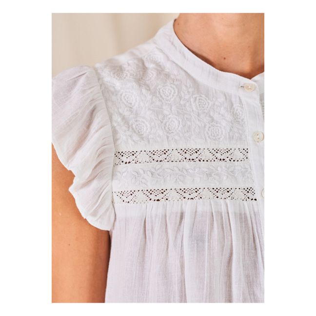 Tali Embroidered Top | Blanco