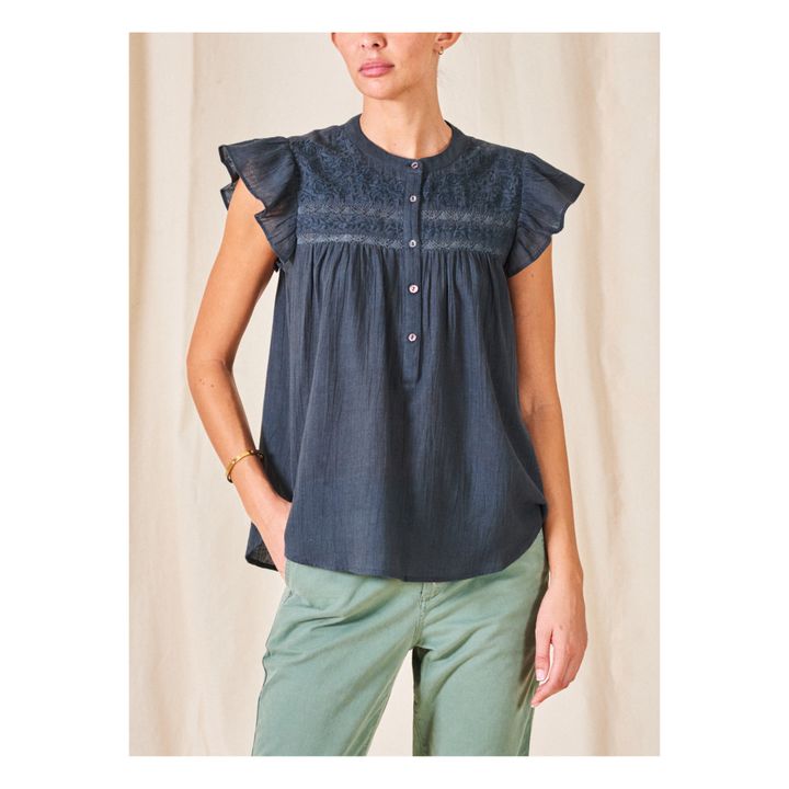 Tali Embroidered Top | Nero- Immagine del prodotto n°2