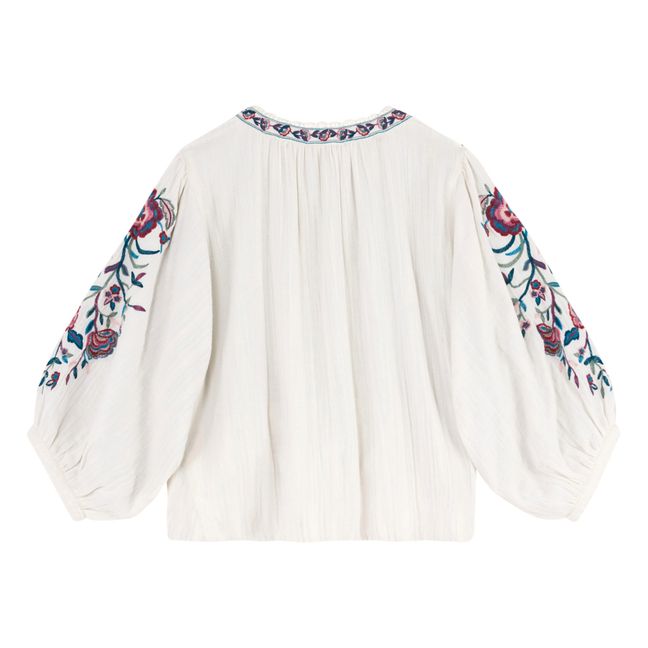 Carmel Embroidered Jacket | Ecru