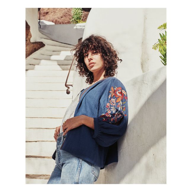 Carmel Embroidered Jacket | Navy blue