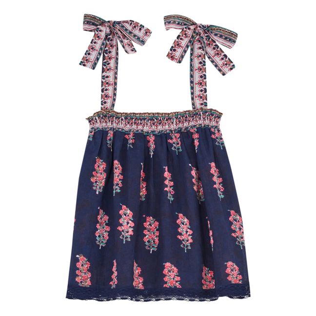 Cami Flori Top | Indigo blue