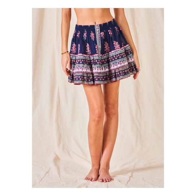 Flori Mini Skirt | Blu  indaco