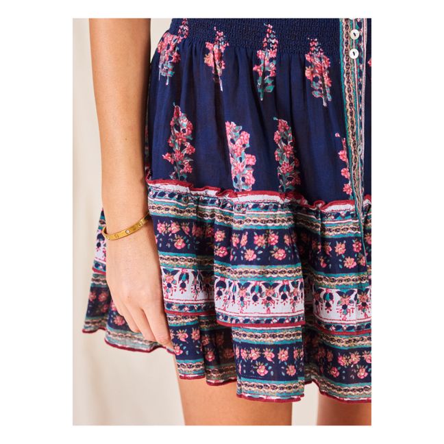 Flori Mini Skirt | Azul índigo