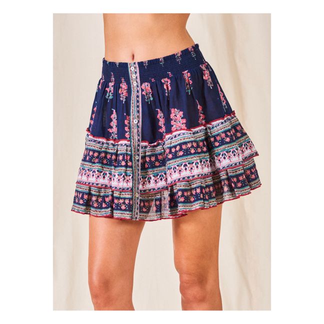 Flori Mini Skirt | Indigo blue