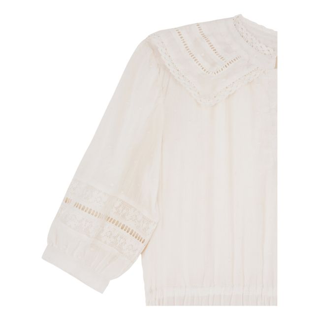 Robe Midi Coletta Brodée | Ecru