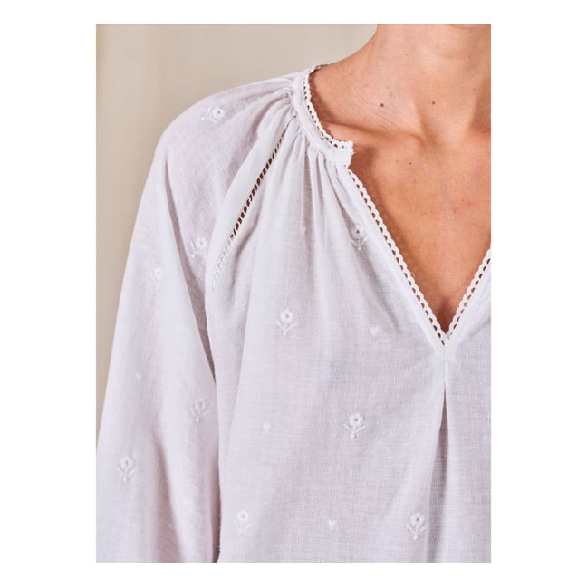 Albi Embroidered Blouse | White
