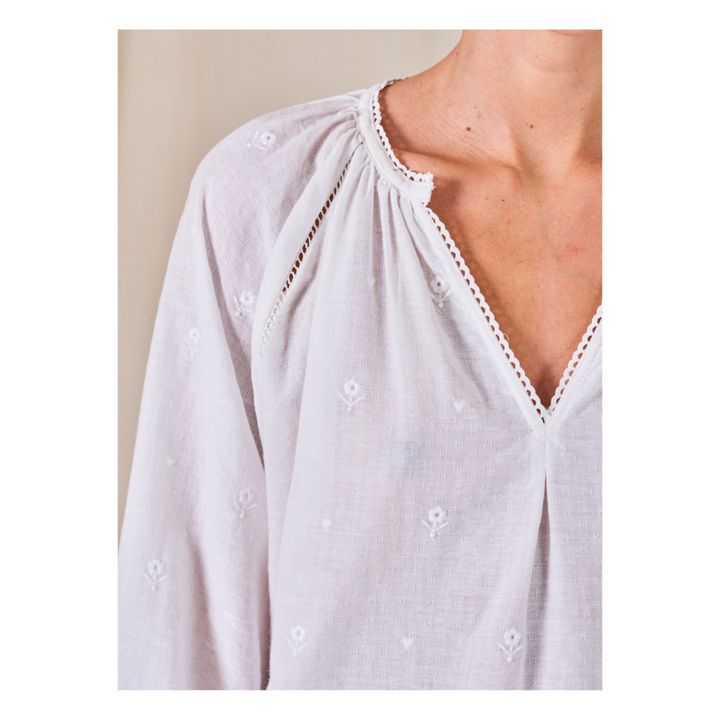 Albi Embroidered Blouse | Bianco- Immagine del prodotto n°3