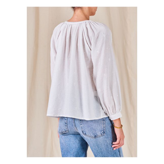 Albi Embroidered Blouse | Blanco