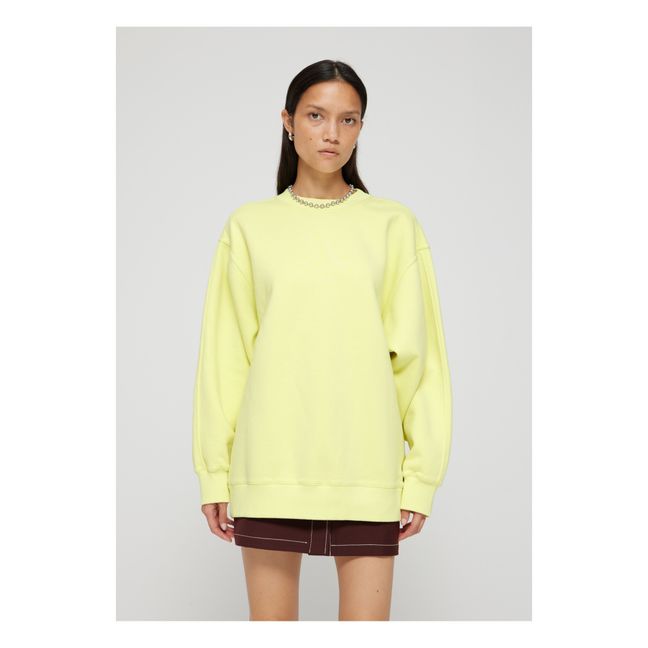 Oversized Organic Cotton Sweatshirt | Giallo limone