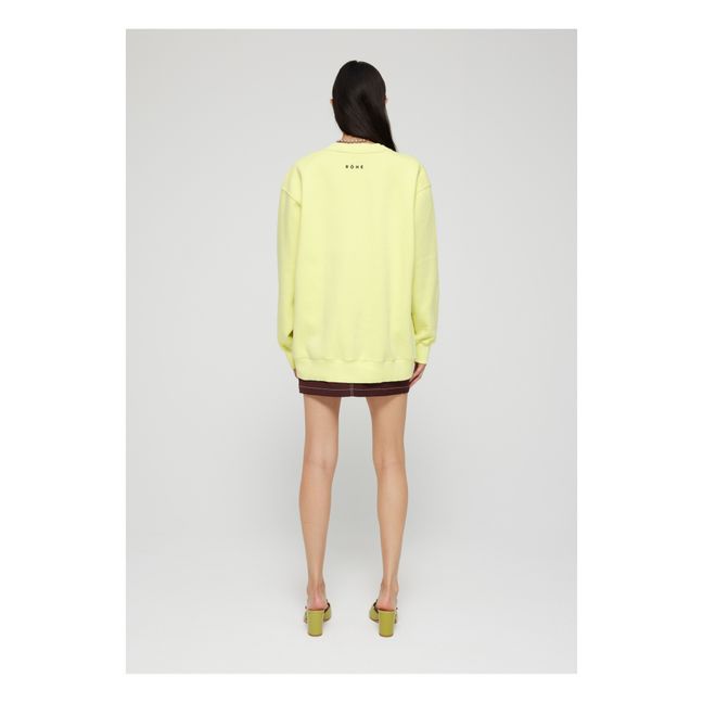 Sudadera oversized de algodón orgánico | Amarillo Limón