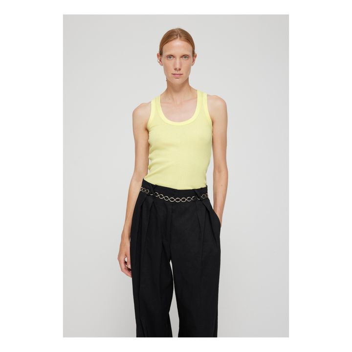 Low Ribbed Tank Top | Amarillo- Imagen del producto n°2