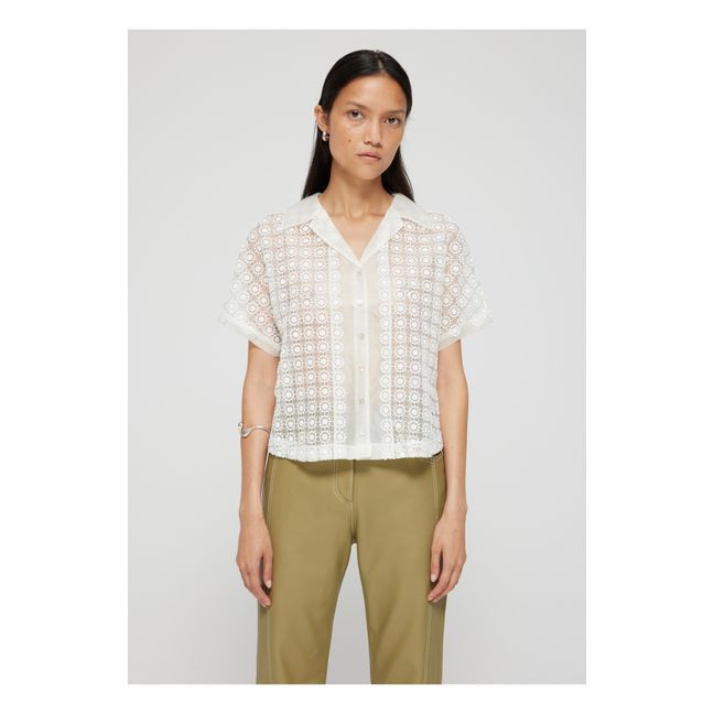 Chemise Dentelle Organza | Bianco