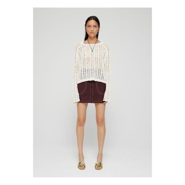 Resort Openwork Sweater | Blanco Roto