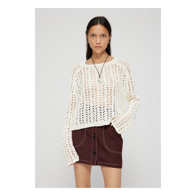 Resort Openwork Sweater | Blanco Roto