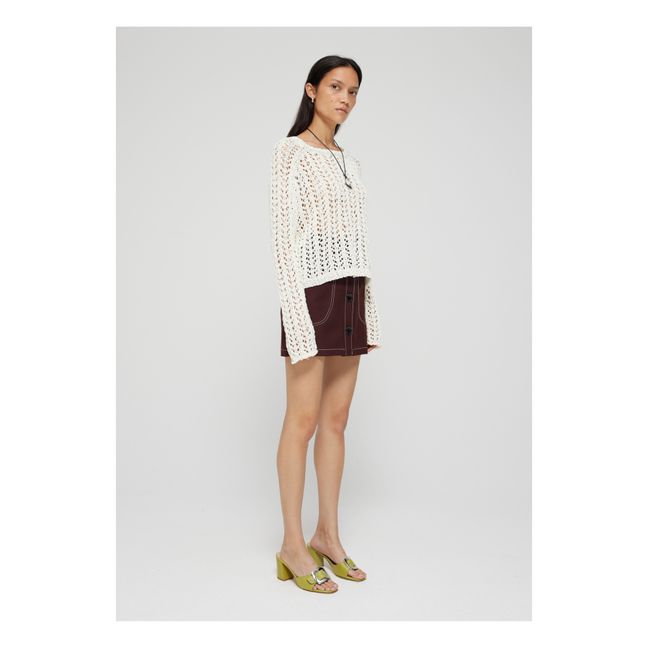 Resort Openwork Sweater | Blanco Roto