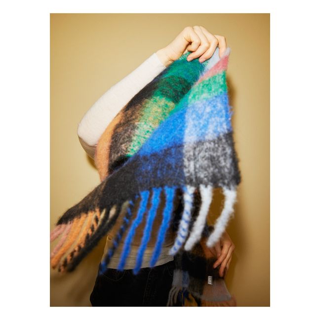 Anilopa Checkered Alpaca Scarf | Azul