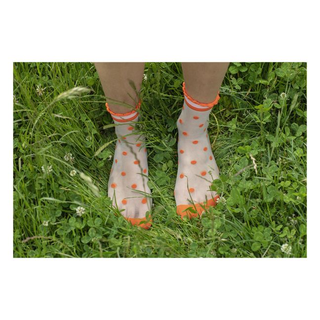 Dagmar Dotted Socks | Orange