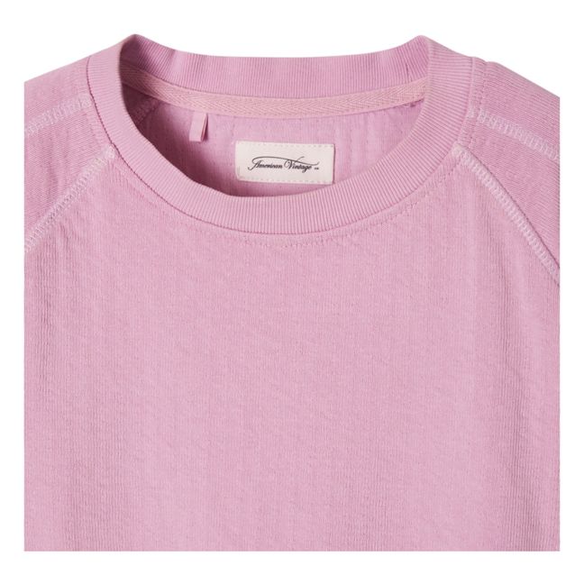 Sweat Uni Col Rond | Rose
