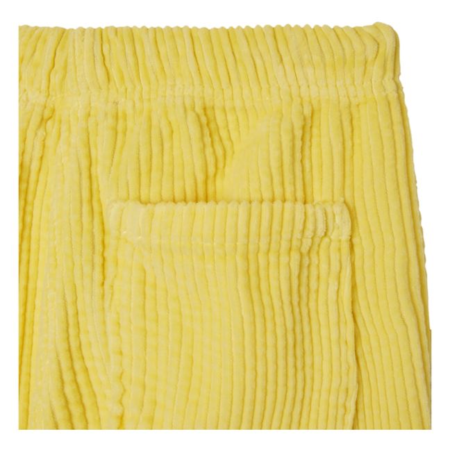 Pantalones lisos de algodón orgánico | Amarillo