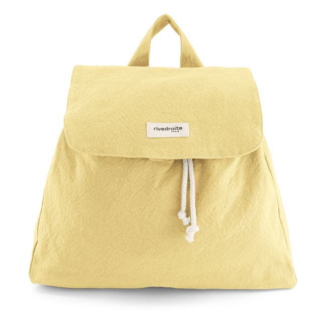 Backpack Georges en coton recyclé | Pale yellow
