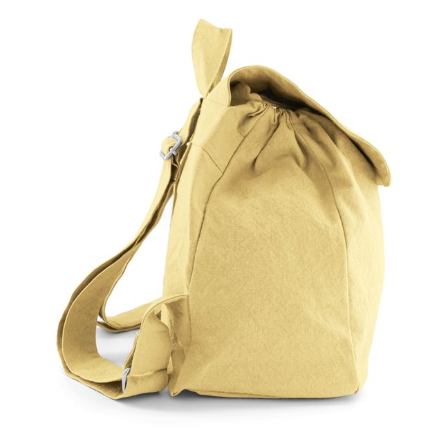 Georges Recycled Cotton Backpack | Pale yellow