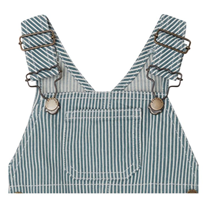 Casper Striped Denim Dungarees | Verde- Immagine del prodotto n°1